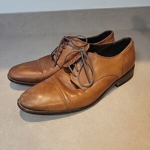 Cole Haan Shoes Men's Sz 10 Brown Leather Benton II Cap Toe Dress Casual C24120